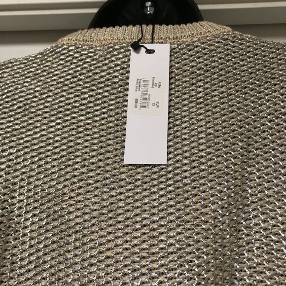NEW BB Dakota Sweater XSmall Steve Madden Retail $89.00 Rose Gold Metallic - Picture 7 of 11